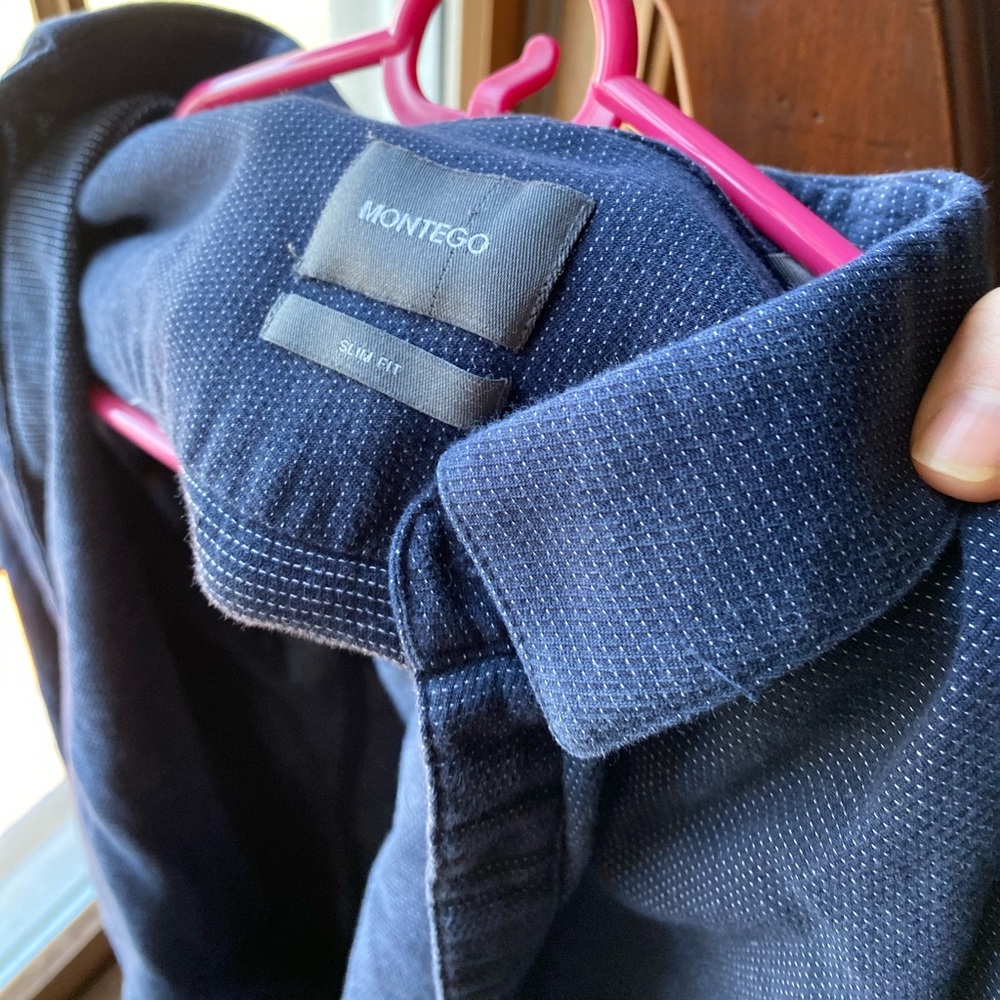 Montego Dark Blue Button Down